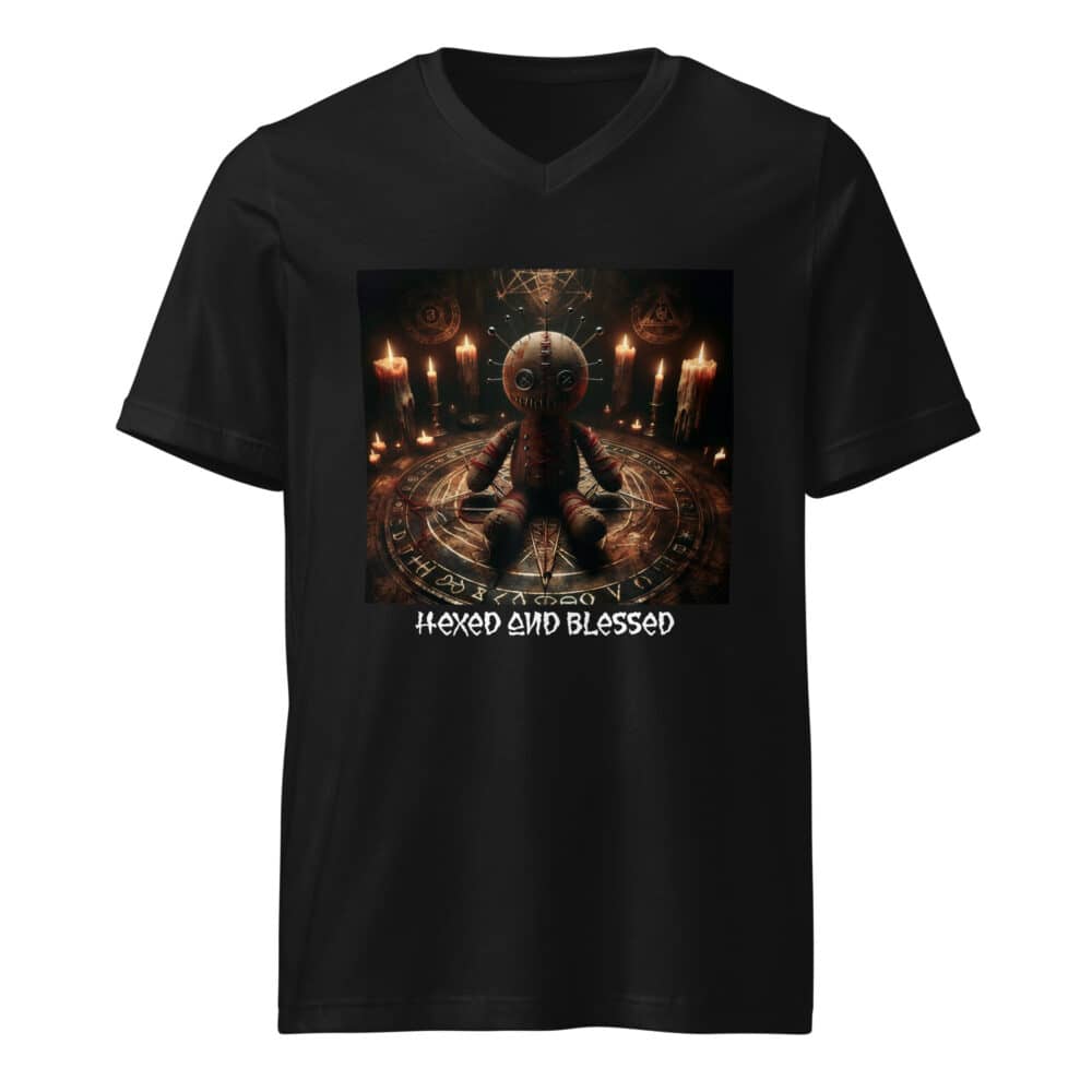 Hexed & Blessed 2 Unisex Short Sleeve V-Neck T-Shirt